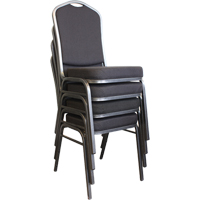 Stacking Chairs, Fabric, 37" High, 275 lbs. Capacity, Black GTA Hardware Inc