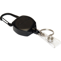Self Retracting ID Badge and Key Reel, Zinc Alloy Metal, 24" Cable, Carabiner Attachment GTA Hardware Inc