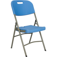 Folding Chair, Polyethylene, Blue, 350 lbs. Weight Capacity GTA Hardware Inc