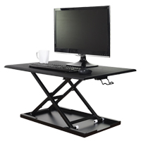 Bureau ajustable pour travail assis et debout, Mod&egrave;le de bureau, 15-3/4" h x 31-1/2" la x 22-1/2" p, Noir GTA Hardware Inc
