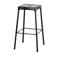 Tabouret en acier pour bistro Safco, Stationnaire, Fixe, 29", Acier Si&egrave;ge, Noir GTA Hardware Inc