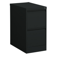 Vertical Filing Cabinet, Steel, 2 Drawers, 15-1/7" W x 25" D x 29" H, Black GTA Hardware Inc