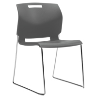 Chair, Plastic, 32-1/2" High, 300 lbs. Capacity, Grey GTA Hardware Inc