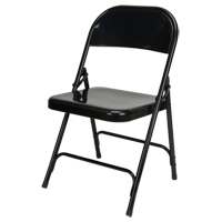 Folding Chair, Steel, Black, 300 lbs. Weight Capacity GTA Hardware Inc