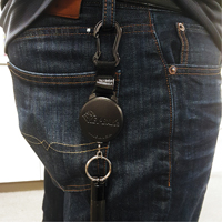 Securit Retractable Key Holder, Polycarbonate, 28" Cable, Carabiner Attachment GTA Hardware Inc