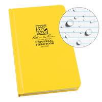 Bound Book, Hard Cover, Yellow, 160 Pages, 4-5/8" W x 7-1/4" L GTA Hardware Inc