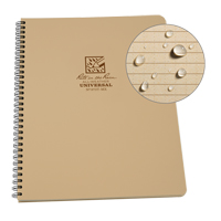 Carnet de notes de poche &agrave; spirale lat&eacute;rale, Couverture souple, Havane, 64 Pages, 4-5/8" , 7"  GTA Hardware Inc