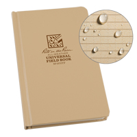 Bound Book, Hard Cover, Tan, 160 Pages, 4-5/8" W x 7-1/4" L GTA Hardware Inc