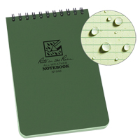 Pocket Top-Spiral Notebook, Soft Cover, Green, 100 Pages, 4" W x 6" L GTA Hardware Inc