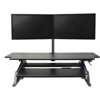 Goya Sit-Stand Workstation, Desktop Unit, 20" H x 42" W x 16" D, Black GTA Hardware Inc