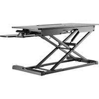 Goya Sit-Stand Workstation, Desktop Unit, 22" H x 31-1/2" W x 24" D, Black GTA Hardware Inc