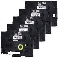 Laminated Tape, 9 mm x 8 m, Black on White GTA Hardware Inc
