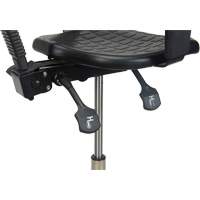 Tabouret ergonomique robuste avec accoudoirs r&eacute;glables, Stationnaire, Ajustable Hauteur, Capacit&eacute; 250 lb GTA Hardware Inc