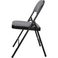 Deluxe Fabric Padded Folding Chair, Steel, Grey, 300 lbs. Weight Capacity GTA Hardware Inc