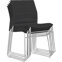 Stacking Chairs, Polypropylene, 32-3/8" High, 250 lbs. Capacity, Black GTA Hardware Inc