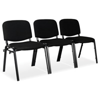 Stacking Chairs, Fabric, 32" High, 250 lbs. Capacity, Black GTA Hardware Inc