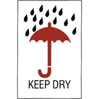 &eacute;tiquettes pour traitement sp&eacute;cial Keep Dry, 6" lo x 4" la, Rouge/blanc GTA Hardware Inc