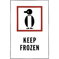 &eacute;tiquettes pour traitement sp&eacute;cial Keep Frozen, 6" lo x 4" la, Rouge/blanc GTA Hardware Inc