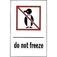 &eacute;tiquettes pour traitement sp&eacute;cial Do Not Freeze, 6" lo x 4" la, Rouge/blanc GTA Hardware Inc