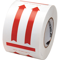&eacute;tiquettes pour traitement sp&eacute;cial a/pictogramme Ce c&ocirc;t&eacute; vers le haut, 6" lo x 4" la, Rouge/blanc GTA Hardware Inc