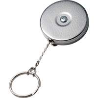 Original Series Retractable Keychain, Chrome, 24" Cable, Belt Clip Attachment GTA Hardware Inc