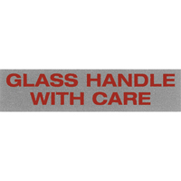 &eacute;tiquettes pour traitement sp&eacute;cial Glass Handle with Care, 5" lo x 2" la, Noir/rouge GTA Hardware Inc