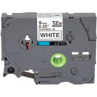 TZe Flexible Tape Cartridge, 9 mm x 26'/8 m, Black on White GTA Hardware Inc