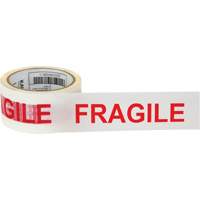 Ruban d'emballage Fragile, Adh&eacute;sif Thermofusible, 2 mils, 48 mm (2") x 100 m (328') GTA Hardware Inc