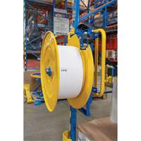 Strapping Dispenser, Polyester/Steel/Polypropylene Straps, 16"/8" Core Dia., 3"/8"/6" Roll Width GTA Hardware Inc