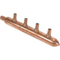 Four Branch Manifold, 3/4" Dia., Copper GTA Hardware Inc