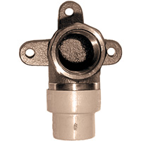 One-Piece 90° Drop Ear Elbow, Hub x FPT, Brass/CPVC, 3/4" GTA Hardware Inc
