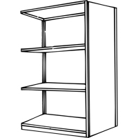 Interlok Shelving Unit, Steel, Boltless, Add-On, 36" W x 76" H x 24" D GTA Hardware Inc