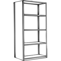 &eacute;l&eacute;ment de rayonnage Interlok, Acier, Sans boulons, Capacit&eacute; 800 lb, 36" la x 100" h x 24" p GTA Hardware Inc
