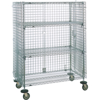 Security Carts, Chrome Plated, 21-1/2" x 68-1/2 x 38-1/2", 500 lbs. Capacity GTA Hardware Inc