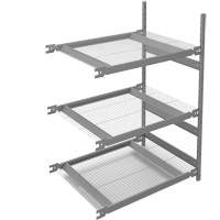 &eacute;tag&egrave;re de grande largeur, Acier, Sans boulons, Capacit&eacute; 1340 lb, 42" la x 60" h x 32" p GTA Hardware Inc