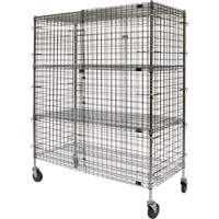Chariot de s&eacute;curit&eacute;, Chrom&eacute;, 60" x 69" x 24", Capacit&eacute; 500 lb GTA Hardware Inc