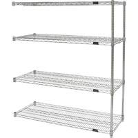 &eacute;tag&egrave;res robustes en treillis chromat&eacute;, Ensemble Ajout, Tiers 4, 30" la x 54" h x 14" p GTA Hardware Inc