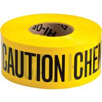 Barricade Tape, English, 3" W x 200' L, 3 mils, Black on Yellow GTA Hardware Inc