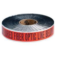 "Fiber Optic Line" Identoline&reg; Underground Warning Tape, 2" W x 1000' L, Black on Orange GTA Hardware Inc