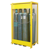 Armoires pour cylindres &agrave; gaz, nbre de bouteilles: 10, 44" , 30" , 74" , Jaune GTA Hardware Inc