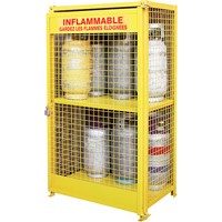 Armoires pour cylindres &agrave; gaz, nbre de bouteilles: 12, 44" , 30" , 74" , Jaune GTA Hardware Inc