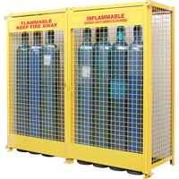 Armoires pour cylindres &agrave; gaz, nbre de bouteilles: 20, 88" , 30" , 74" , Jaune GTA Hardware Inc