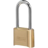 Cadenas &agrave; combinaison, Argent, Rev&ecirc;tement en laiton, Largeur de 2" GTA Hardware Inc