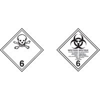 TDG Shipping Labels, Class 6.1, Toxic Substances, Paper GTA Hardware Inc