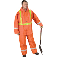 V&ecirc;tements de pluie pour la circulation Tornado, PVC, Petit, Orange haute visibilit&eacute; GTA Hardware Inc
