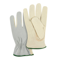 Gants de conducteur &agrave; dos fendu, Moyen, Paume en Cuir fleur de vache GTA Hardware Inc