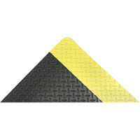 Saddle Trax Anti-Fatigue & Ergonomic Floor Mat, Diamond, 2' x 3' x 1", Black/Yellow, Vinyl GTA Hardware Inc
