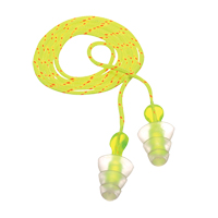 E-A-R Tri-Flange Reusable Earplugs, Corded, Bulk - Polybag, 26 dB NRR, One-Size GTA Hardware Inc