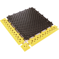 Modular Lok-Tyle No. 523 - Tile, Vinyl, 1' W x 1' L, 9/16" Thick, Black GTA Hardware Inc