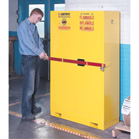 High Security Flammables Safety Cabinet with Steel Bar, 45 gal., 2 Shelves GTA Hardware Inc